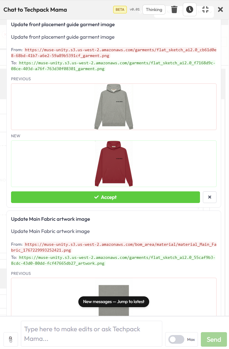 Techpack Mama AI Assistant Interface